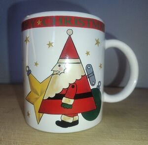 Vintage Wind up Santa Mug